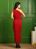 Load image into Gallery viewer, Red Slit Dress